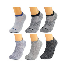 6 pares de calcetines de tobillo deportivos de algodón invisible para hombres para venta al por mayor